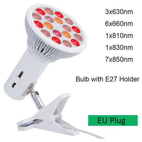 54W Advanced Infrared and Red Light Therapy Bulb for Skin Rejuvenation and Pain Relief