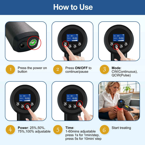 Professional Grade Cold Laser Physical Therapy with 15 diodes @ 808nm 10 @ 650nm - Rejuvenate & Heal, Red Light Therapy, Health & Beauty