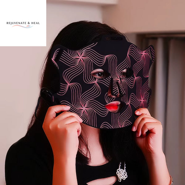 RHG15 Multi-Mode LED Facial Mask for Face | Red, Blue & NIR Light Therapy - Rejuvenate & Heal, Red Light Therapy, Health & Beauty
